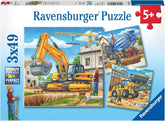 Ravensburger Puzzle pentru copii - 09226 Vehicule mari de construcții - Puzzle pentru copii de peste 5 ani, cu 3X49 piese Puzzle Naty Shop Titlu implicit