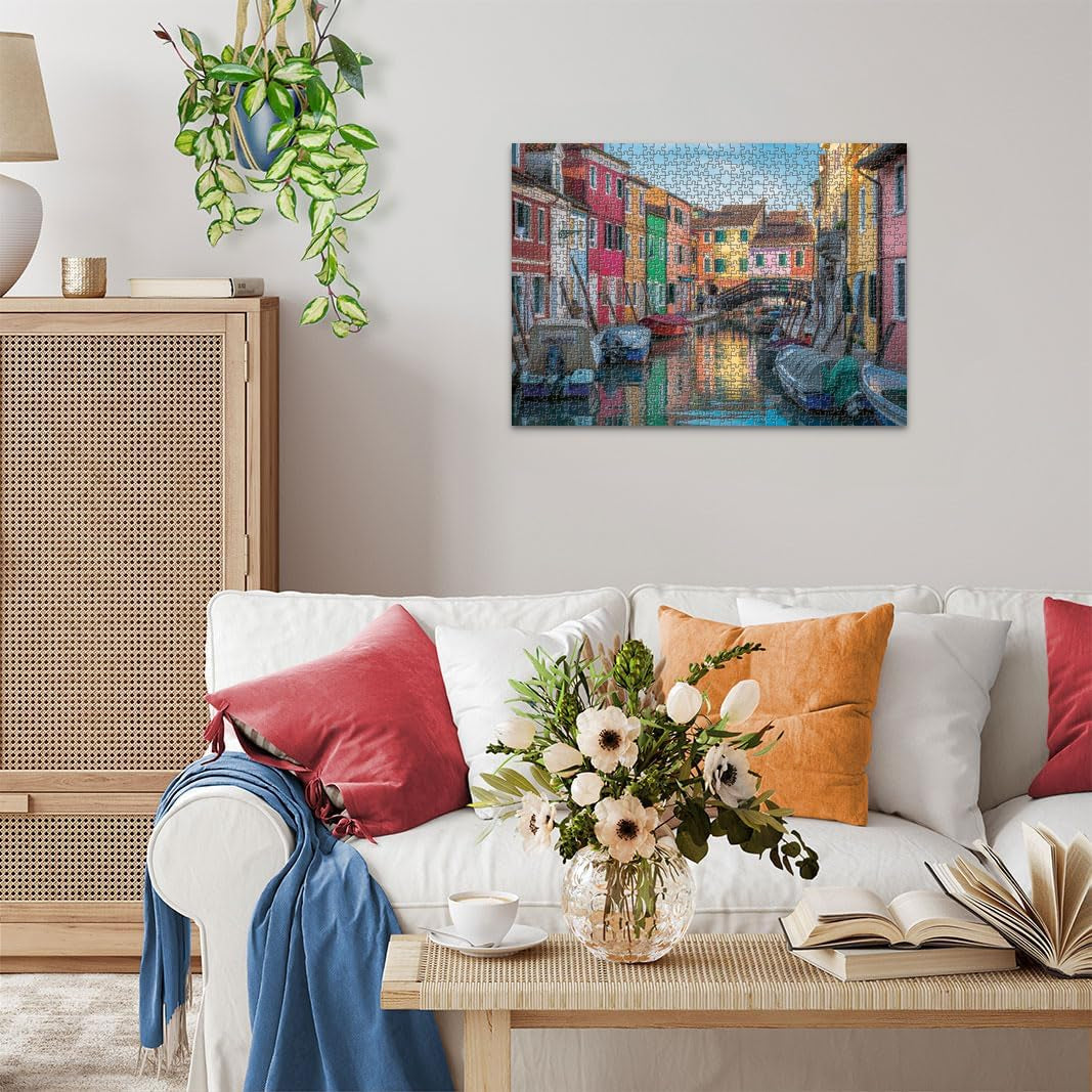 Ravensburger Puzzle 12000623 - Burano în Italia - puzzle jigsaw de 1000 de piese pentru adulți și copii de peste 14 ani, Puzzle Naty Shop