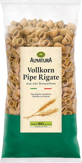 Paste integrale organice Pipe Rigate, vegane, 500 g
