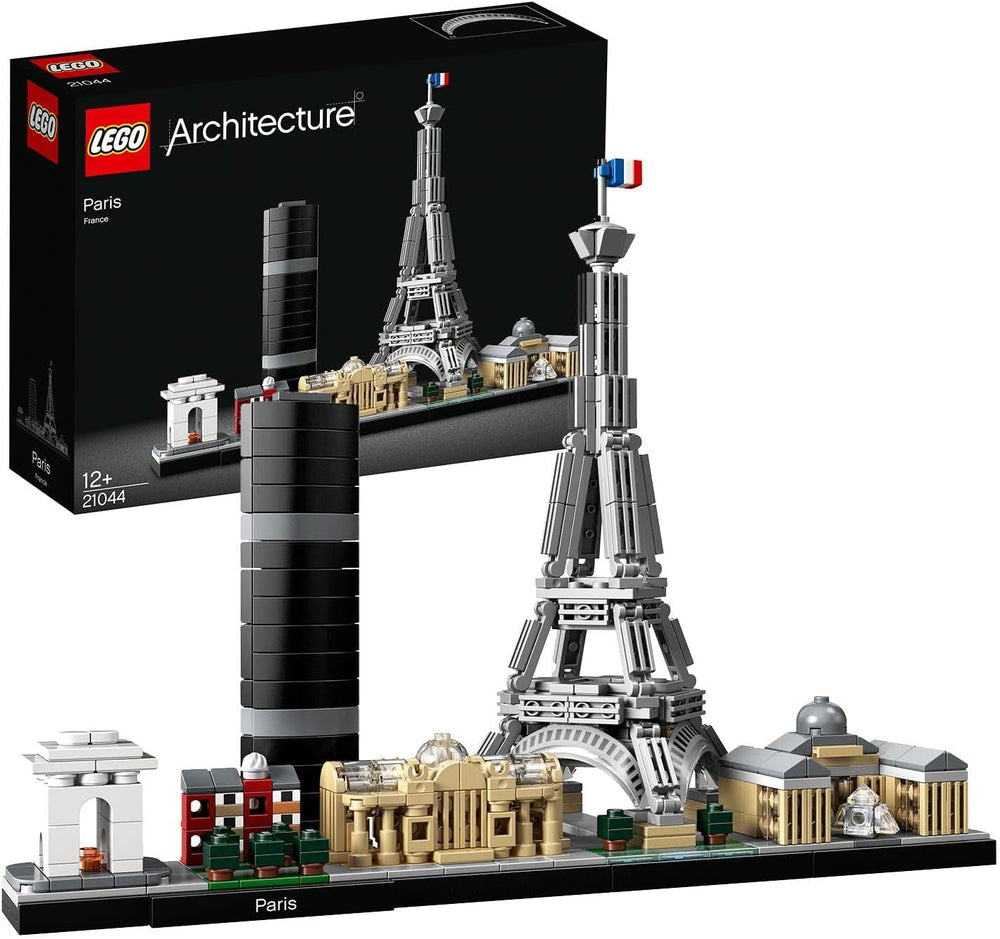 LEGO Architecture Paryż, Wieża Eiffla, Pola Elizejskie i Luwr, kolekcja Skyline, dekoracje do domu i biura, pomysły na prezenty dla kolekcjonerów, mężczyzn i kobiet 21044 Zestawy do budowania Besuche den LEGO-Store Single