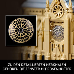 LEGO Architecture Notre-Dame de Paris, Sammlerstück für Erwachsene, Souvenir aus Frankreich, Geschenk für Frauen, Männer, Globetrotter und alle Geschichtsbegeisterten, architektonische Modellbau 21061