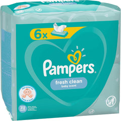 Pampers 81688049 Chusteczki Fresh Clean dla niemowląt, białe