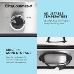 MST-5240SS Wolnowar, 3,3 litra, Wolnowar ze stali nierdzewnej Naty Shop