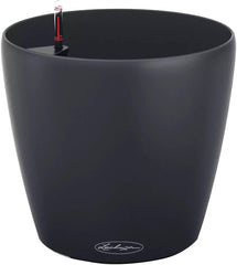 Jardinieră LECHUZA Classico Color ECO 60 Gri Închis | Jardinieră cu sistem de udare și indicator al nivelului apei | Fabricată din plastic 100% reciclat | Finisaj mat | Ø 60 x 55,5 cm | 18955
