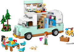 Przyczepa LEGO Friends, zestaw do budowania do odgrywania ról z przyczepą kempingową, prezent dla dziewczynek w wieku od 7 lat, kreatywny zestaw z 3 minifigurkami i figurką zwierzątka fretki 42663 Zestawy do budowania Besuche den LEGO-Store