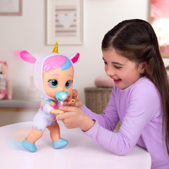 CRY Babies Dreamy Interaktive Puppe Hilf Dreamy bei ihren ersten Schritten – sie gibt über 10 Laute and Reaktionen von Sich and cann leuchtende LED-Tränen weinen. Kinder ab 3 Jahren.
