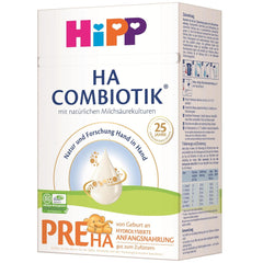 HiPP PRE HA Combiotik (4 x 600g), hydrolizowane mleko w proszku dla niemowląt od urodzenia, z naturalnymi kulturami kwasu mlekowego, dla wrażliwego układu odpornościowego