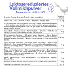 Laktosefreies Vollmilchpulver 1 kg | Hohe Löslichkeit | Idealny do wypieków, chleba i żywności. Do użytku profesjonalnego i przemysłowego. Nie zawiera laktozy. Nie zawiera glutenu