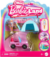 Barbie Mini Barbieland set de păpuși și vehicule de jucărie, păpușă de 1,5 inci și vehicul de jucărie iconic cu surpriză care își schimbă culoarea, HYF43 Papusi Naty Shop Jeep