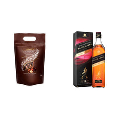 Kulki czekoladowe LINDOR z orzechami laskowymi worek 1 kg + beczka po sherry Johnnie Walker 0,7 litra