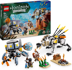 LEGO Horizon Adventures Aloy i Varl Vs. Walker w zbroi i Sawtooth, zabawka-samochód-potwor i minifigurki, zestaw kolekcjonerski dla fanów gier wideo, chłopców i dziewcząt powyżej 9 lat 77037 Zestawy do budowania Besuche den LEGO-Store Domyślny tytuł