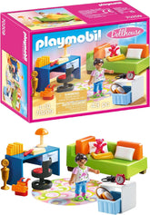 Casă de păpuși PLAYMOBIL 70209 Cameră de tineret cu figurină de fată și accesorii, de la 4 ani Casute de papusi Naty Shop Sala de tineret