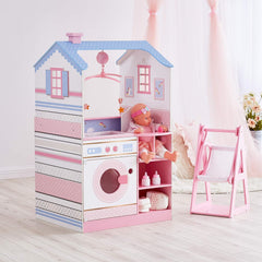 Olivia's Little World Teamson Kids Păpuși din lemn, 45 cm, cu două fețe, pentru copii TD-11460W