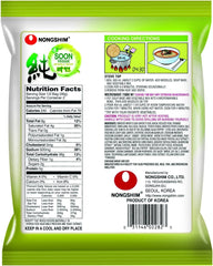 NONGSHIM - Soon Veggie Ramyun Makaron błyskawiczny - 6 x 112g - Opakowanie zbiorcze