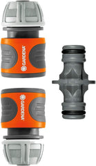 Set de cuplaje Gardena: Cuplaj furtun pentru prelungitor de 13 mm (1/2 inch) și 15 mm (5/8 inch), chiar și sub presiune mare a apei, asamblare ușoară (18283-20)