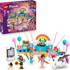 LEGO Friends Kostümparty mit Einhorn und Fee - Spielzeug für Mädchen ab 6 Jahren - Bühne, DJ-Pult, 4 Minipuppen, der Katze Churro und Einer Pferdefigur sowie lustigem Zubehör - Pomysł na prezent - 42661