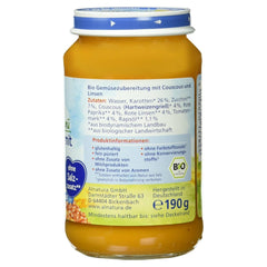 Ekologiczny gulasz z soczewicy z kuskusem (od 6 miesiąca życia), 190 g