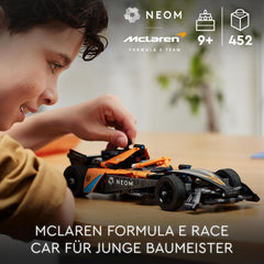 LEGO Technic Samochód wyścigowy Formuły E NEOM Mclaren, zabawka samochodu wyścigowego dla 9-letnich chłopców i dziewcząt, zestaw modeli samochodów, dekoracje do pokoju dziecięcego, pomysł na prezent urodzinowy 42169 Zestawy do budowania Szukaj w sklepie LEGO