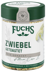 Fuchs Gewürze - Zwiebel getostat - drobno posiekany Zwiebeln für Dips, Schmorgerichte oder Hamburger - naturalne Składniki - 55 g w wiederverwendbarer, recyclebarer Dawka