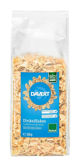 Davert Dinkelflakes Bioland 250G – Ohne Zucker- Und Salzzusatz, Mild Aromatisch Und Herrlich Knusprig – 100% Davert Bio-Qualität (1 X 250G) Cereale Naty Tytuł domyślny sklepu