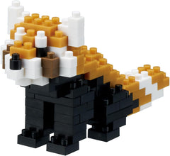 Bandai - Nanoblock - Roter Panda - Czerwona Panda - Mini-Bausteinfigur - Baukastenspiel - Pixel-Tierfiguren-Bausatz Panda - NBC194