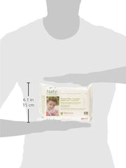 Eco by Naty Baby Care, Organiczne chusteczki nawilżane dla niemowląt, bezzapachowe, 56 pieluszek
