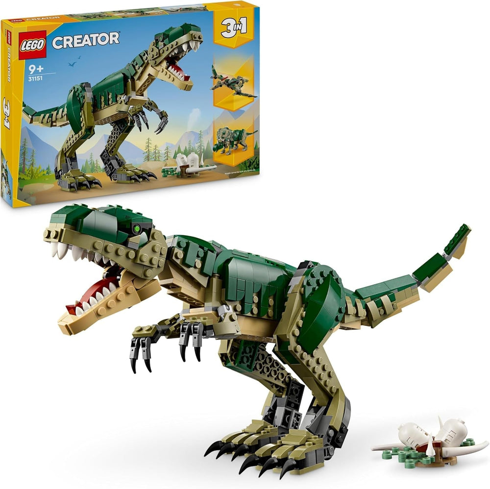 LEGO Creator T.Rex, Dino 3 w 1 Transformowalny Triceratops lub Pterodaktyl, ruchomy model dinozaura dla dzieci, prezent dla chłopców i dziewcząt 31151 Zestawy do budowania Besuche den LEGO-Store Default Title