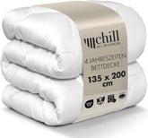 Kołdra 4 pory roku 135X200-2 w 1 kołdra całoroczna 135X200 - Oddychająca, nadająca się do prania, wegańska kołdra - Kołdra Duo z wygodną taśmą do spania - wypełnienie 500G i 700G Kołdry i kołdry Naty Shop 135 X 200 cm