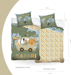 Komplet pościeli dziecięcej, zwierzątka, 100% bawełna, zapinana na zamek Pościel - dziecięca Sklep Naty