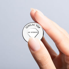 Semilac Top Coat Lakier Do Paznokci 7ml, Innowacyjny, UV/LED, Lakier Hybrydowy, Błyszczące Wykończenie, Chroni, Transparentny