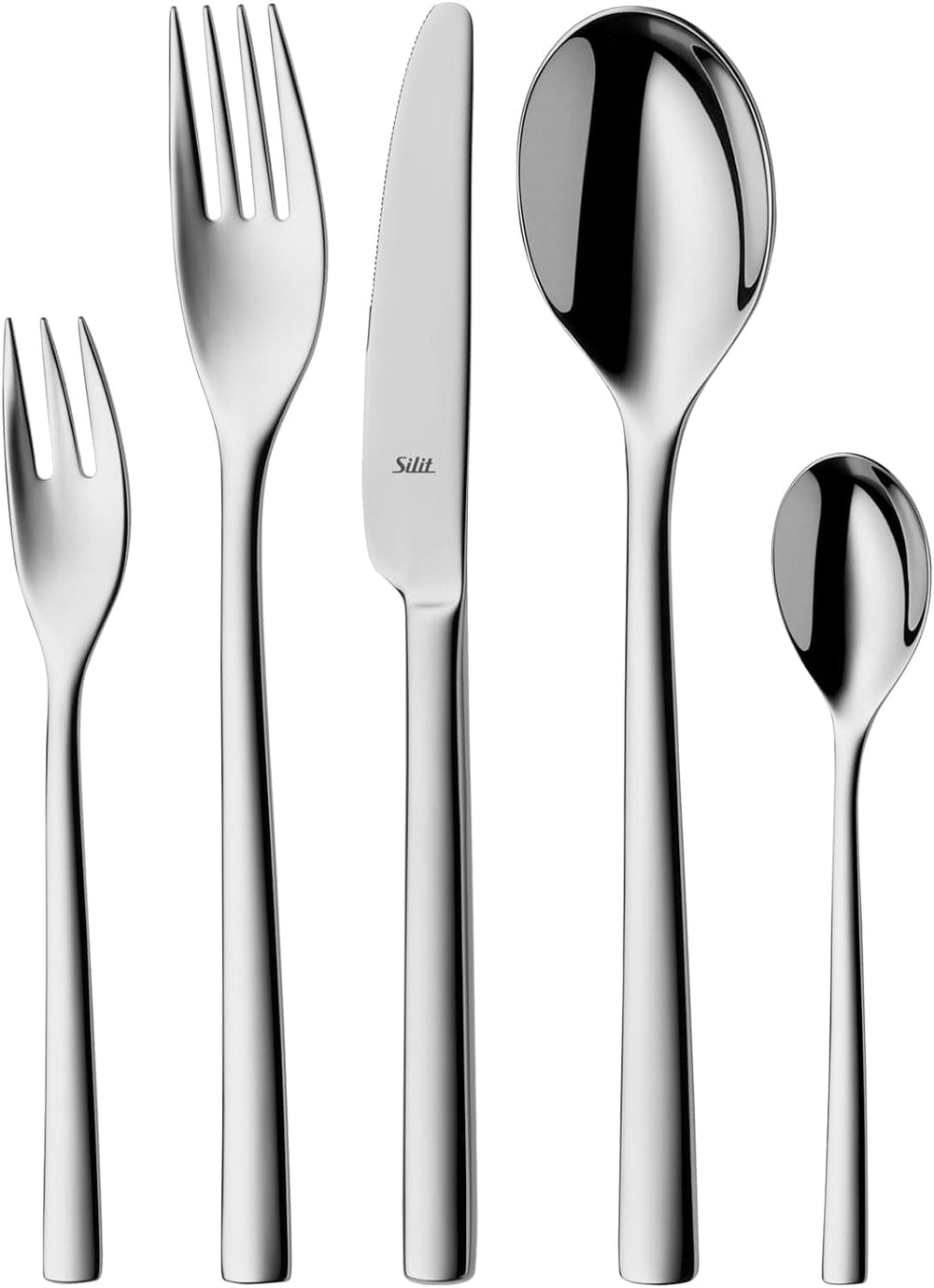 Set tacâmuri Silit Trend 6 persoane, 30 piese, cuțite monobloc, oțel inoxidabil Crominox Bucatarie Naty Shop