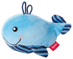 SIGIKID 41172 Rattle balena Red Stars fete și băieți jucărie pentru copii recomandat de la naștere albastru Jucarii Bebe Naty Shop Recomandat de la naștere Balenă