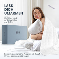 Koc terapeutyczny 7 kg I 135X200Cm I Zapewnia spokojny sen I Wysokiej jakości koc obciążany wykonany z oddychającej bawełny I Odprężający i terapeutyczny - W zestawie pudełko do pakowania z uchwytem do przenoszenia. Łóżka i koce Besuche den müüd-Store