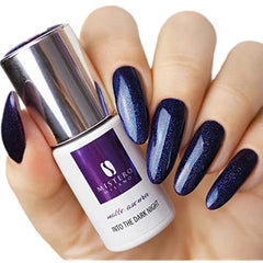 Mistero Milano UV Brokatowy Lakier Do Paznokci - LED Nail Polish - Brokatowy Hybrydowy - Pełne Krycie - 7ml W Ciemną Noc