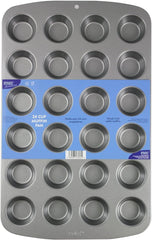 CSB111 Antihaftbeschichtete Mini-Muffinform Mit 24 Löchern Aus Karbonstahl, Edelstahl, Silver, 39.4 X 24.6 X 2.1 Cm Matrite si tavi pentru copt Naty Shop