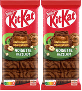 Nestlé Hazelnut Bar Chrupiący wafelek z kremowym nadzieniem z orzechów laskowych i marmurkową czekoladą, 2 opakowania (1 x 99 g)
