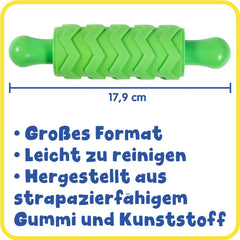 Mal- und Ton-Texturwalzen - 4er-Set - strukturalny Knetrollen für Kinder - Vielseitige Muster zum Basteln und Dekorieren