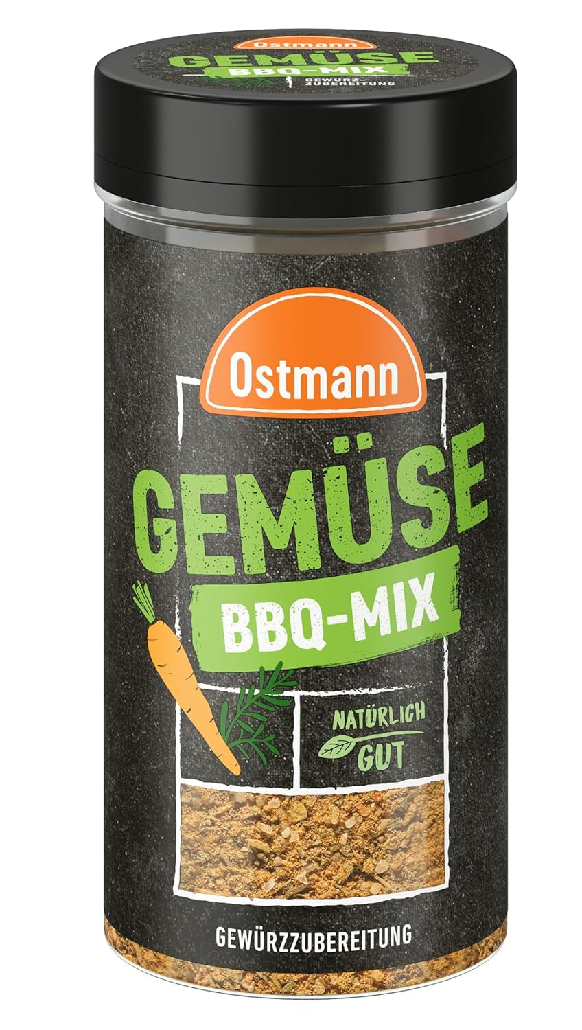 Ostmann Gewürze - Mieszanka do grillowania Gemüse | Gewürzzubereitung für Gemüse | Mediterrane Kräuternote für Grillgemüse, Tofu und Co. | 120 g na sitku