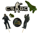 Set 6 decoratiuni comestibile din pasta de zahar, Counter-Strike: Global Offensive (CS:GO) Decoratiuni din Pasta de Zahar Naty Shop
