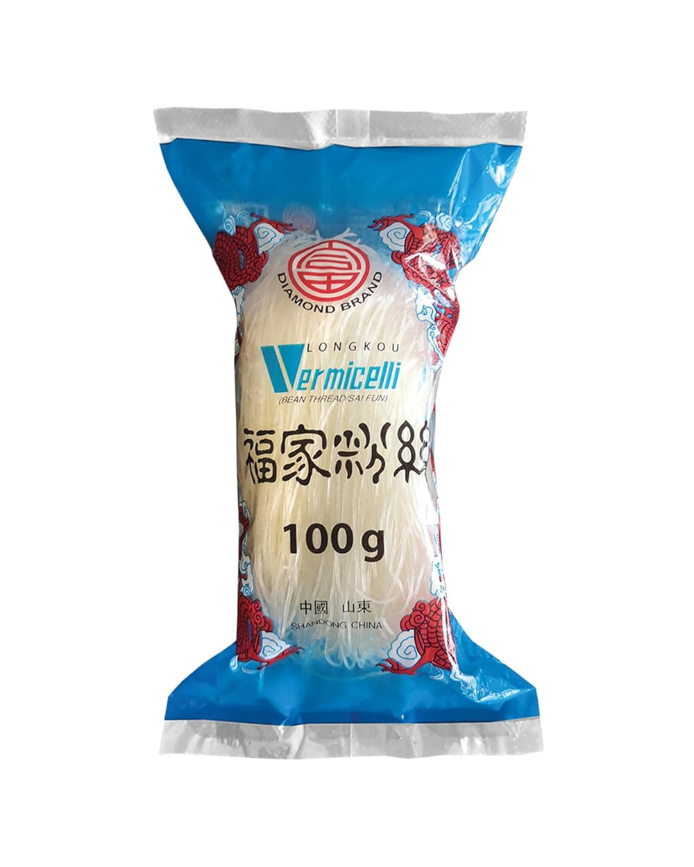 Makaron szklany DIAMOND, makaron długi szklany, naturalnie wegański i bezglutenowy - 1 x 100 g