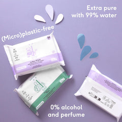 Chusteczki dla niemowląt Naïf bez plastiku 54 sztuki (1 opakowanie x 54 sztuki) - Do pupy, ciała i twarzy dziecka - Naturalne składniki