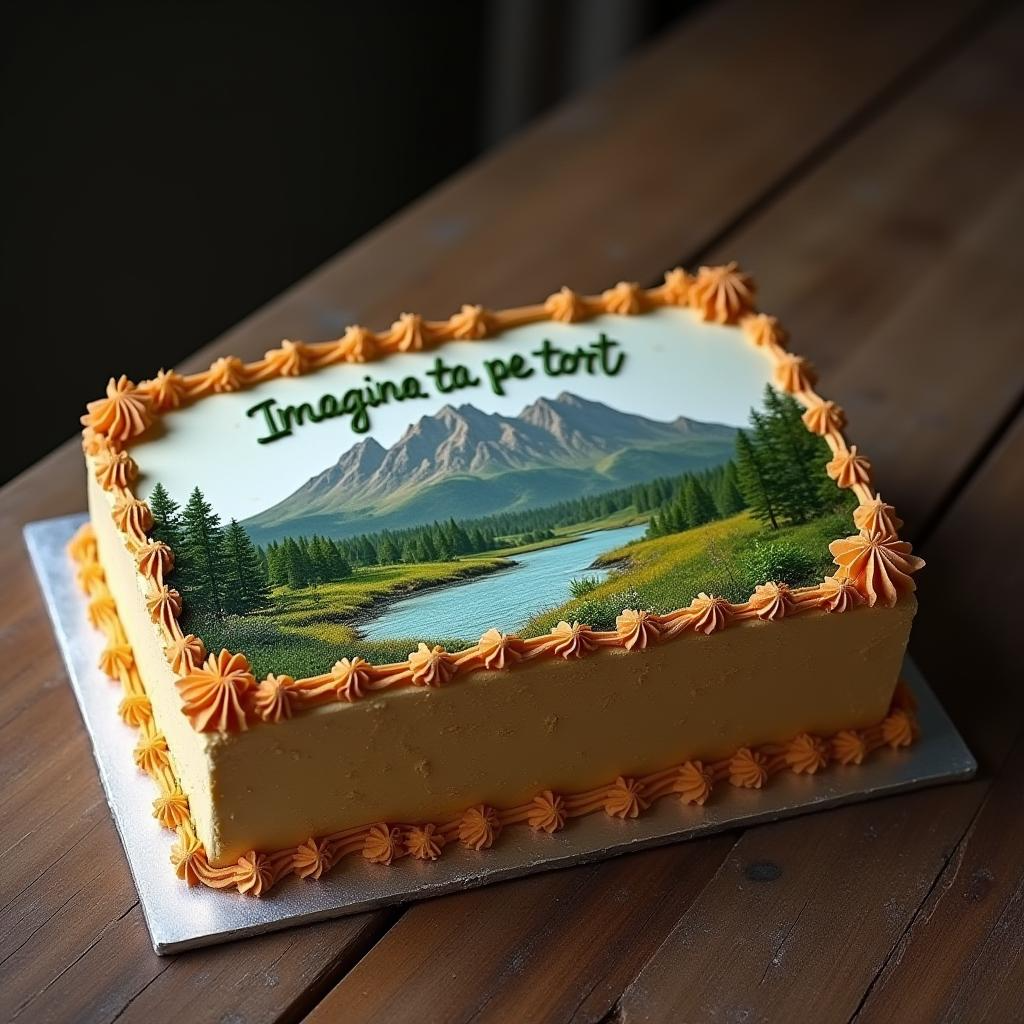 Imagine comestibila personalizata Decoratiuni din Pasta de Zahar Naty Shop Foaie Icing (pasta de zahar) Dreptunghiulara