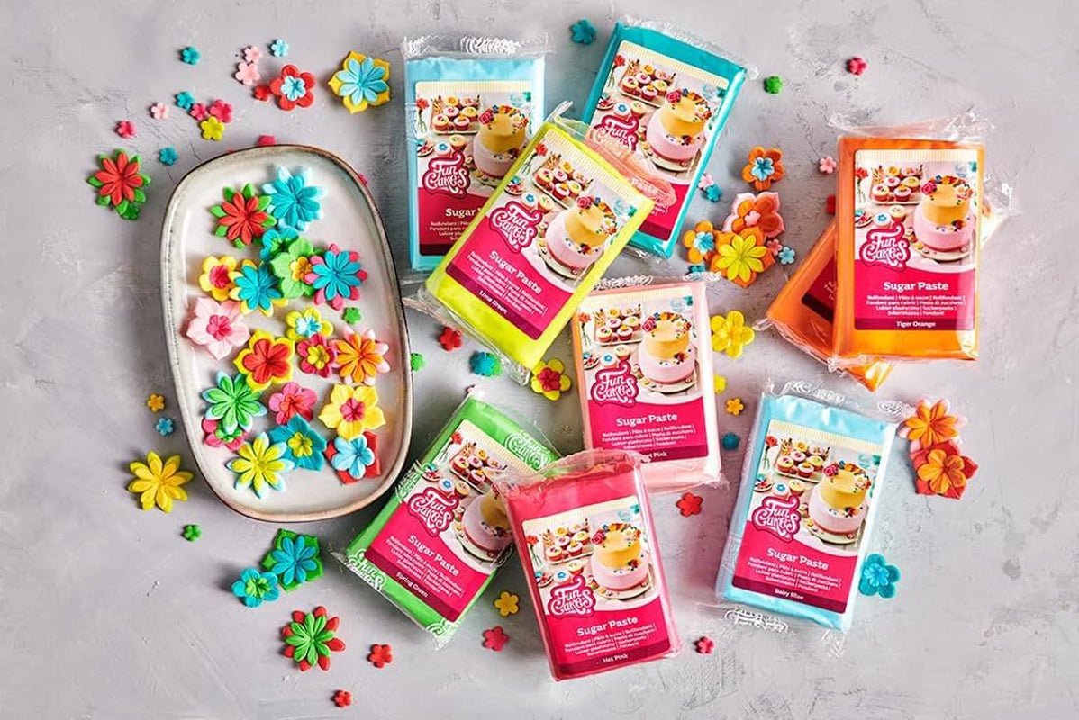 FunCakes Sea Blue fondant laminat: ușor de utilizat, neted, flexibil, moale și pliabil, perfect pentru decorarea prăjiturilor, halal, kosher și fără gluten, 250 g Pasta de zahar Naty Shop