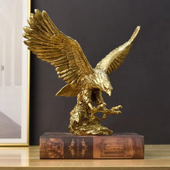 Golden Eagle Resin Ornaments Statue, Golden Eagle Sculptura Modern Home Office Figurine Decor Desktop Decoration (Golden 1) Statuete si sculpturi Naty Shop Aur