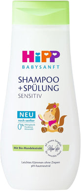 HiPP Baby Șampon + balsam delicat, pachet de 6 (6 x 200ml) Copii - Baie si Skincare Naty Shop Titlu implicit