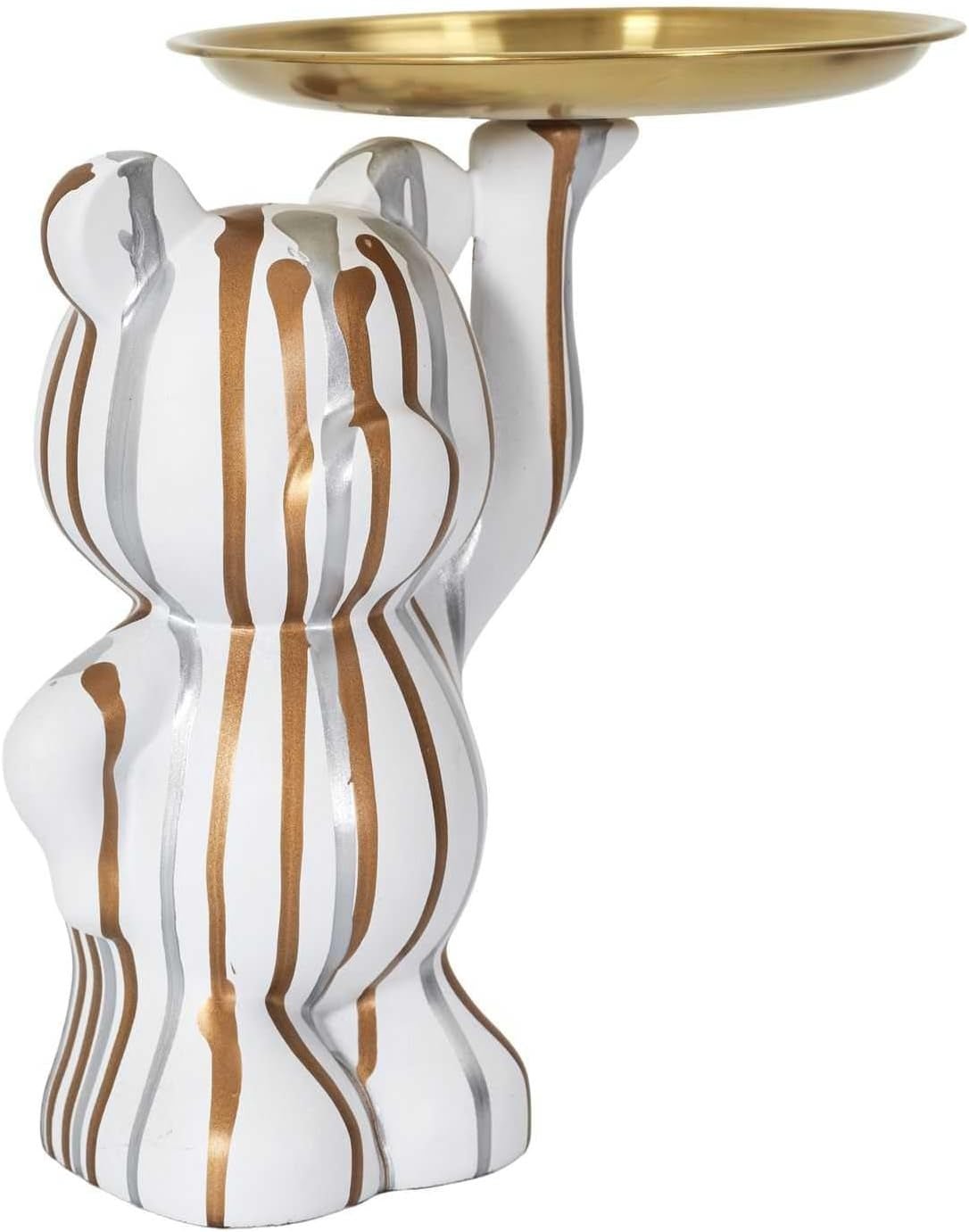 HOME DECO FACTORY, HD0160, Statuie astronaut cu buzunar gol negru, obiect decorativ modern și practic, design futurist, ideal pentru camera de zi sau birou, dimensiune: 20 cm, culoare: negru și auriu Statuete si sculpturi Naty Shop Alb. Aur. Argint Blanc, Or, Argent