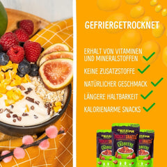 Mango liofilizat: 100g fructe liofilizate din bucăți fragede de mango fără zahăr adăugat - mango uscat - mango uscat - fructe uscate - fructe uscate de la NutriPur Produse deshidratate Naty Shop