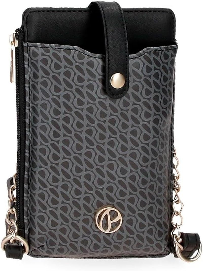 Pepe Jeans Megan Geantă de toaletă negru 17x9x2 cm Faux piele, negru, Talla única, Geantă de toaletă Portofel Femei Naty Shop Negru Curea de umăr