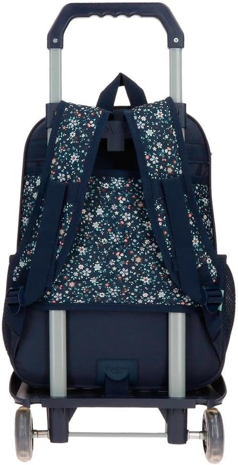 Rucsac școlar Pepe Jeans Alenka cu troler, albastru, 30 x 40 x 12 cm, poliester, 14,4 l, albastru, rucsac școlar cu troler Rucsacuri si ghiozdane premium Naty Shop