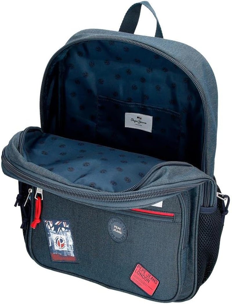 Rucsac școlar Pepe Jeans Kay cu două compartimente Albastru 30x40x13 cm Poliester 15,6L Rucsacuri si ghiozdane premium Naty Shop